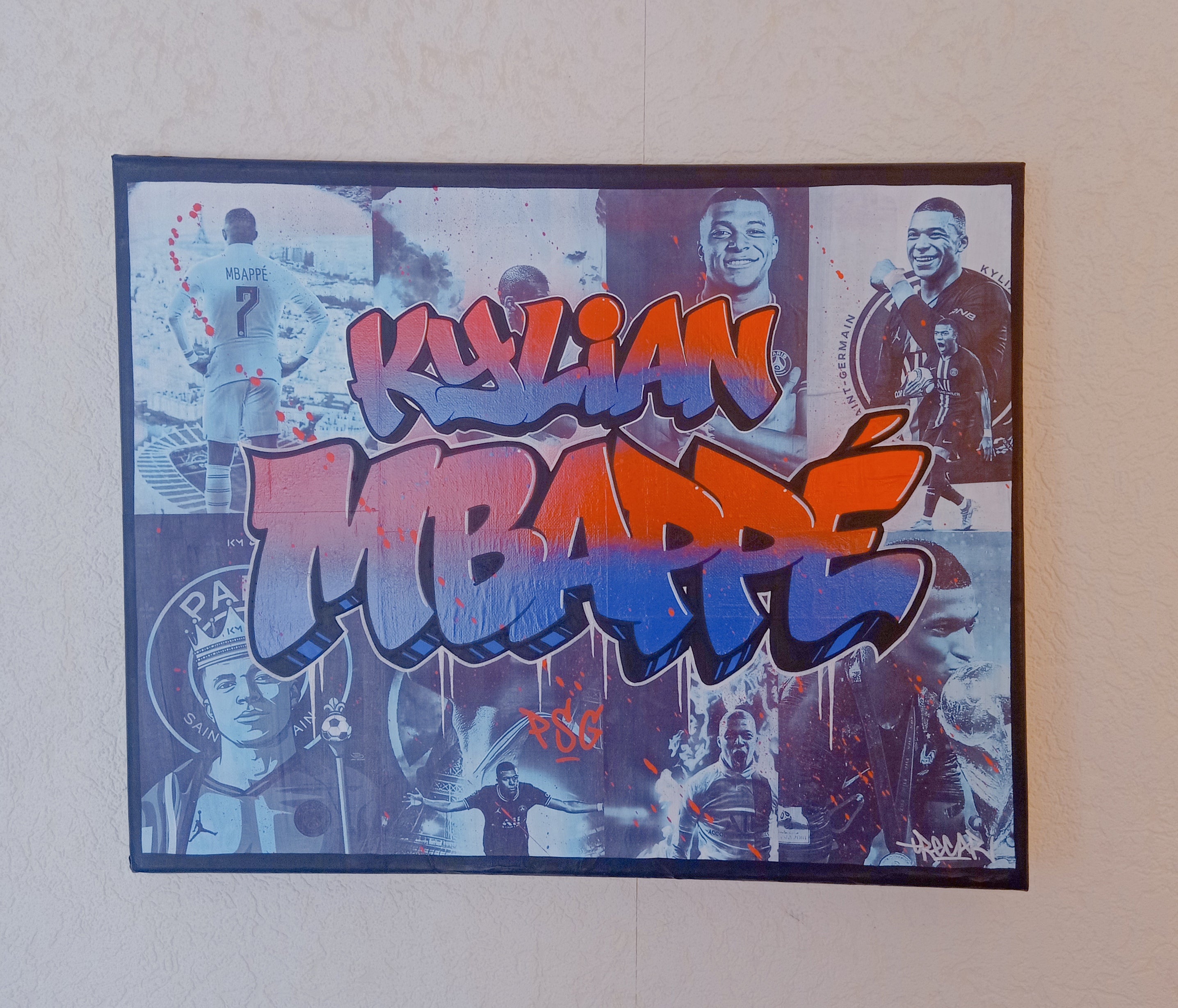 TOILE KYLIAN MBAPPE GRAFFITI 40X50cm