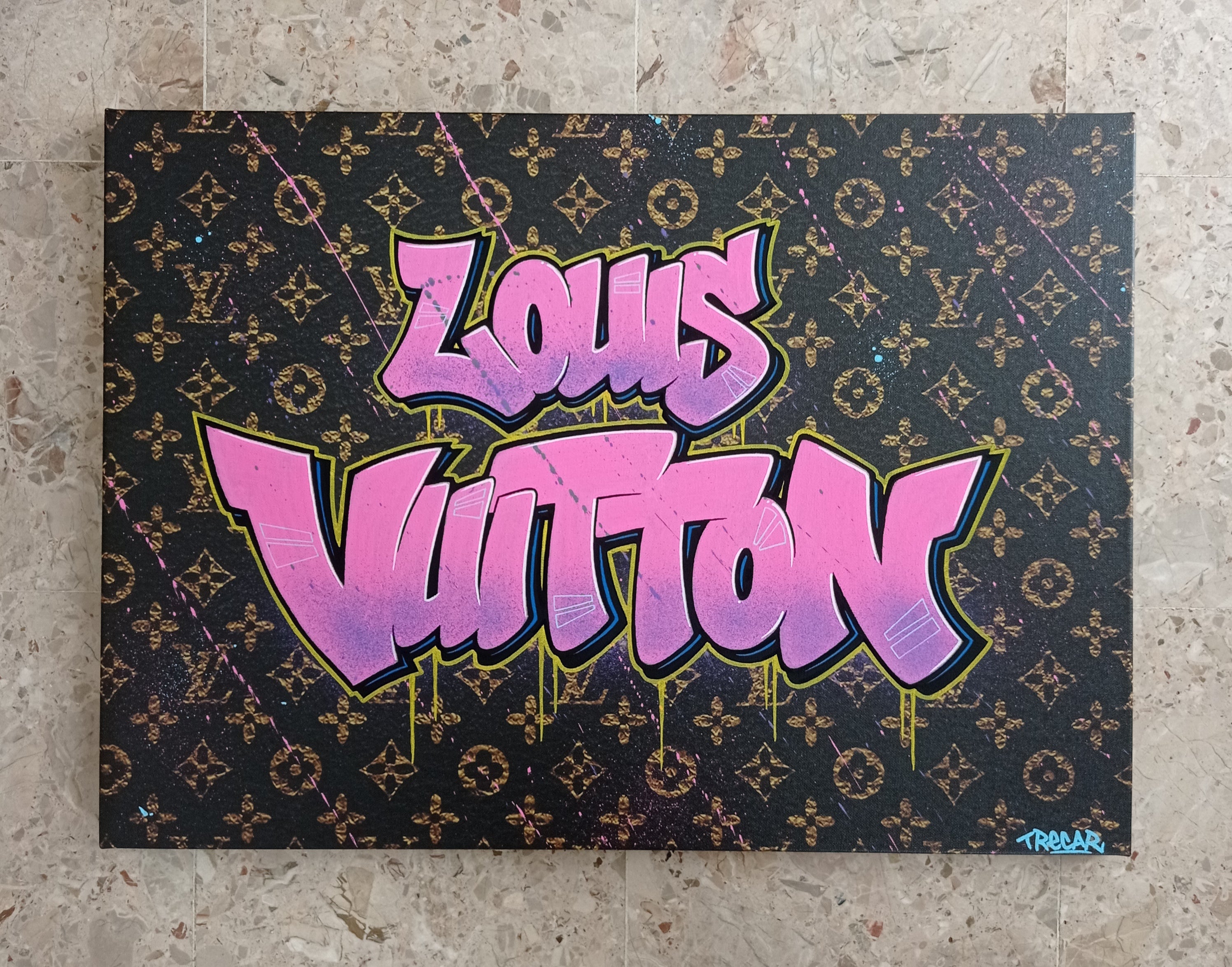 TOILE LOUIS VUITTON GRAFFITI 50X70 CM
